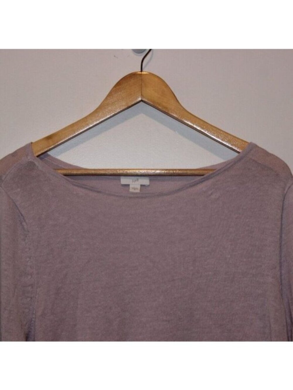 J. Jill Lilac Linen Blend 3/4 sleeve Sweater Women's Size XL - Picture 3 of 12